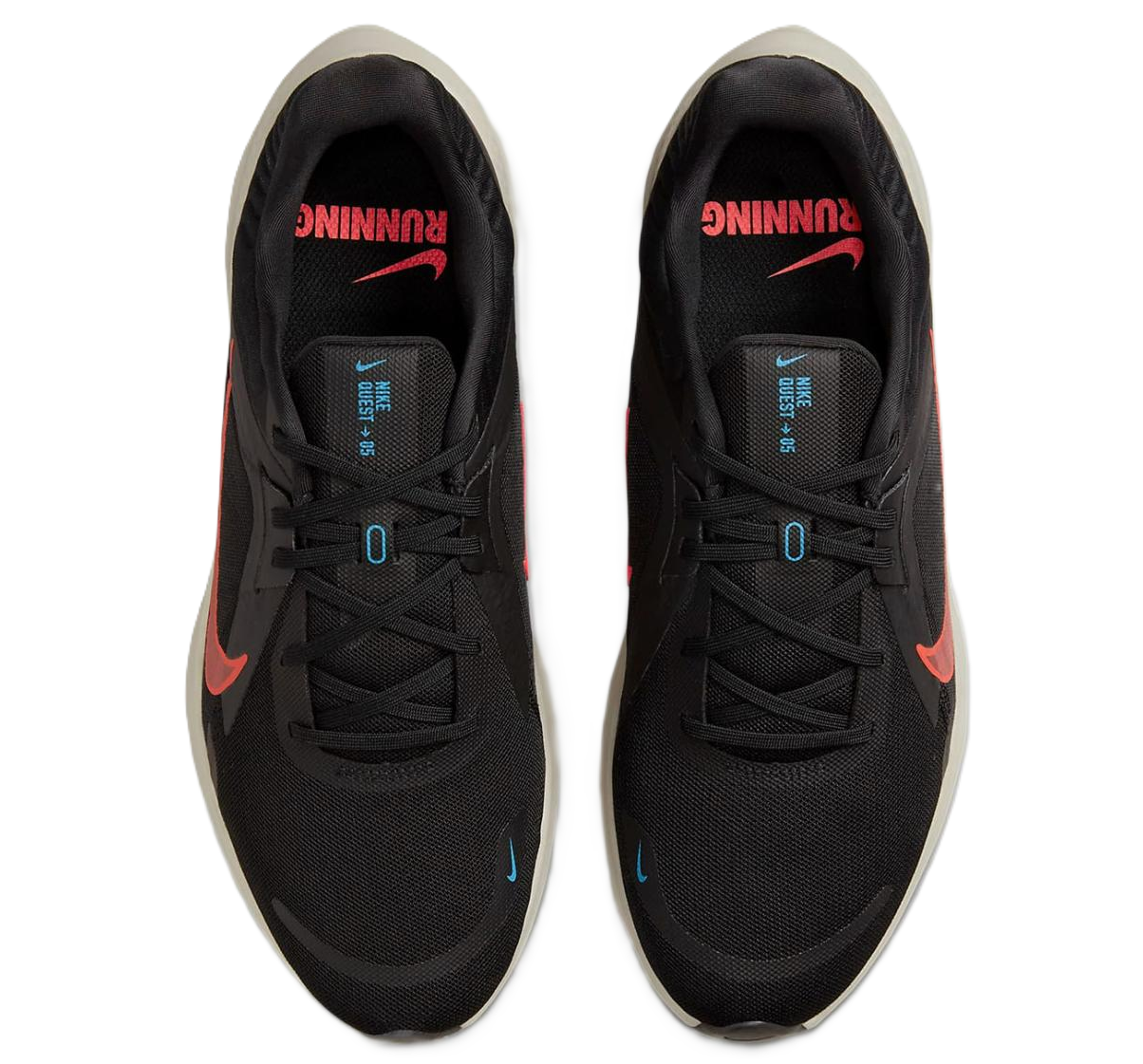Alternative view of Giày Nike Quest 5 'Black Bright Crimson' DD0204-005
