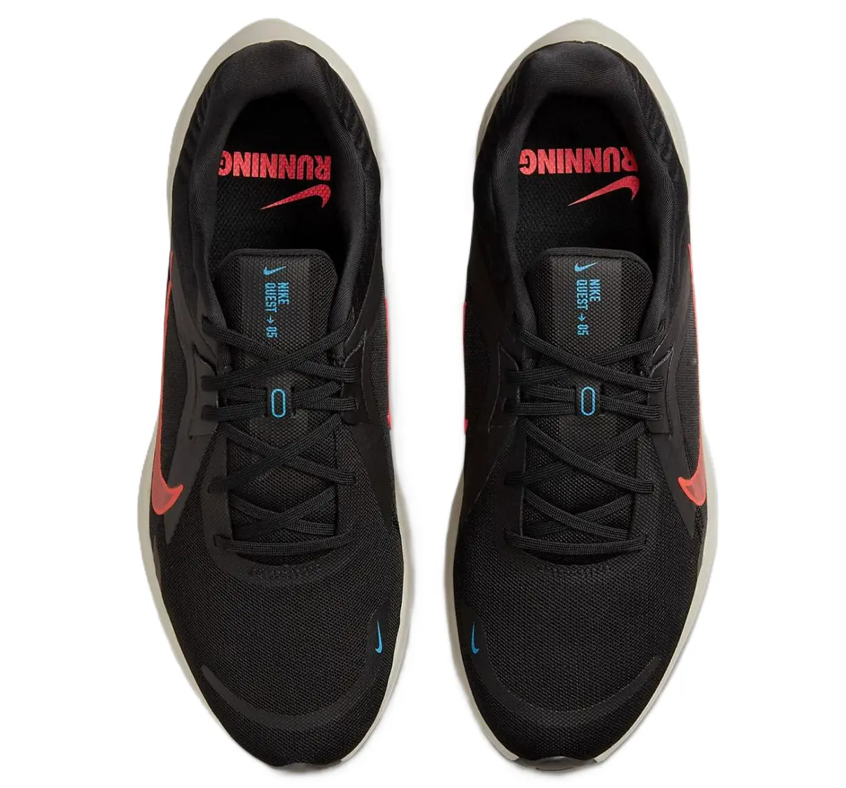 Alternative view of Giày Nike Quest 5 'Black Bright Crimson' DD0204-005