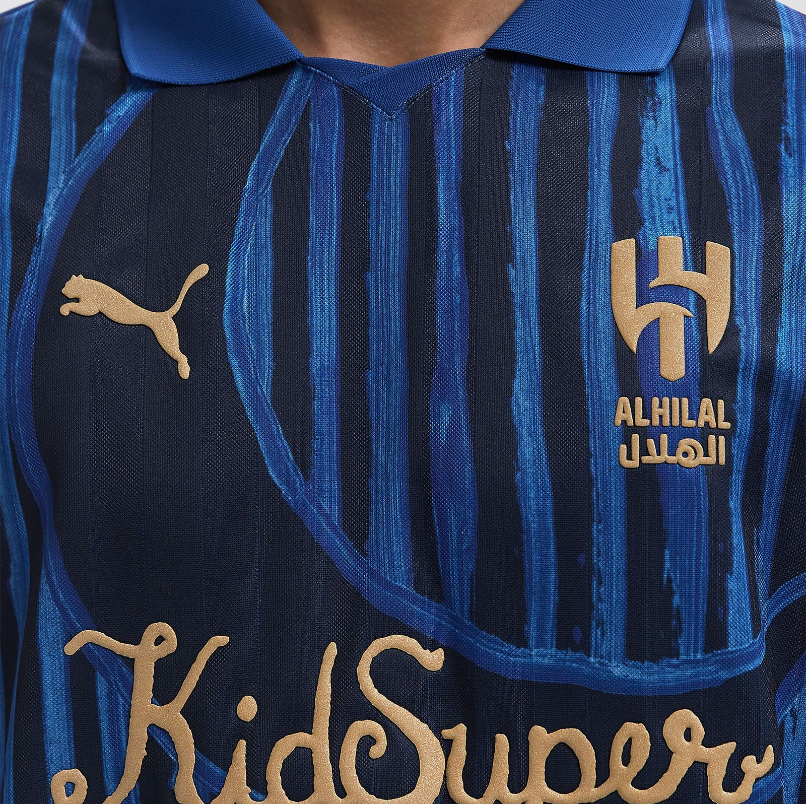 Alternative view of Áo Puma Al Hilal SFC LS Retro ‘Blue’ 606849-14
