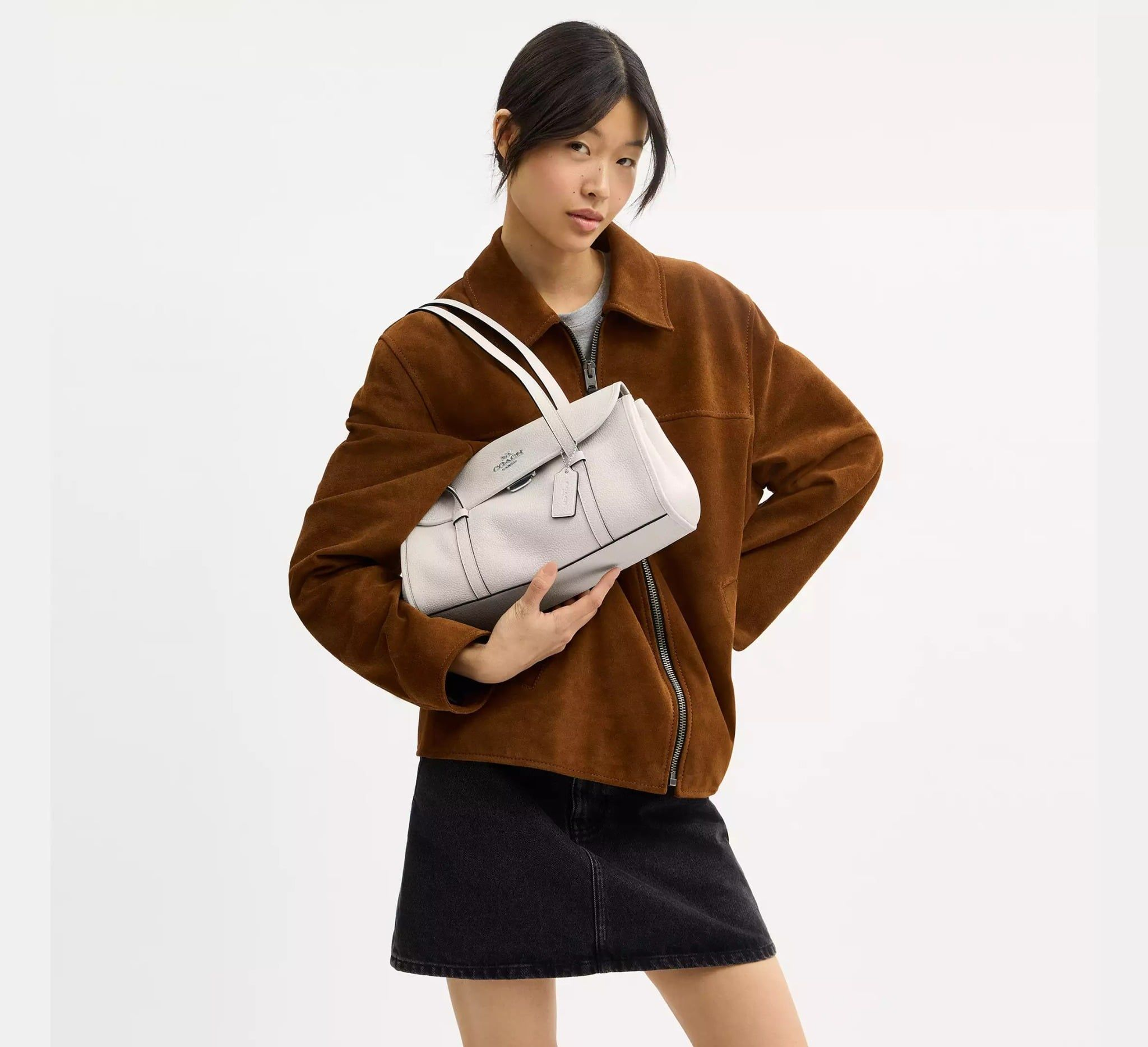 Alternative view of Túi Coach Bridget Flap Shoulder Bag ‘Silver’ CDB04-SVHA