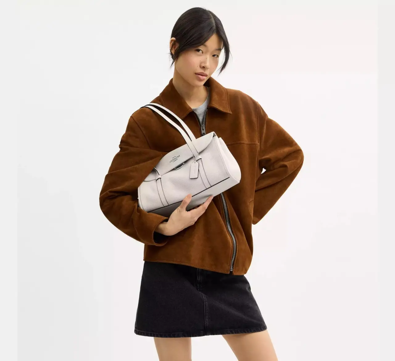 Alternative view of Túi Coach Bridget Flap Shoulder Bag ‘Silver’ CDB04-SVHA