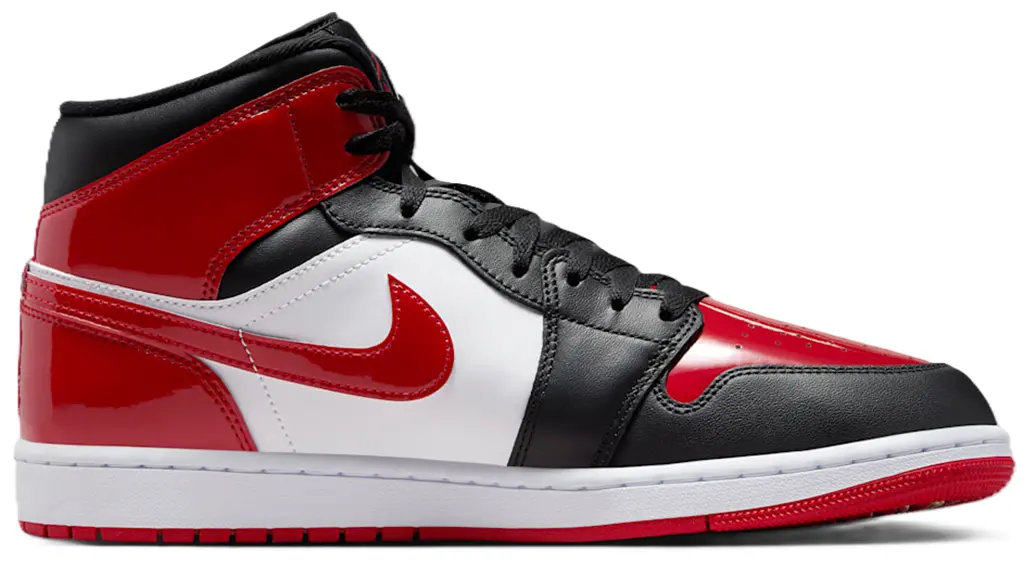 Giày Nike Air Jordan 1 Mid SE 'Patent Bred Toe' HV4091-006