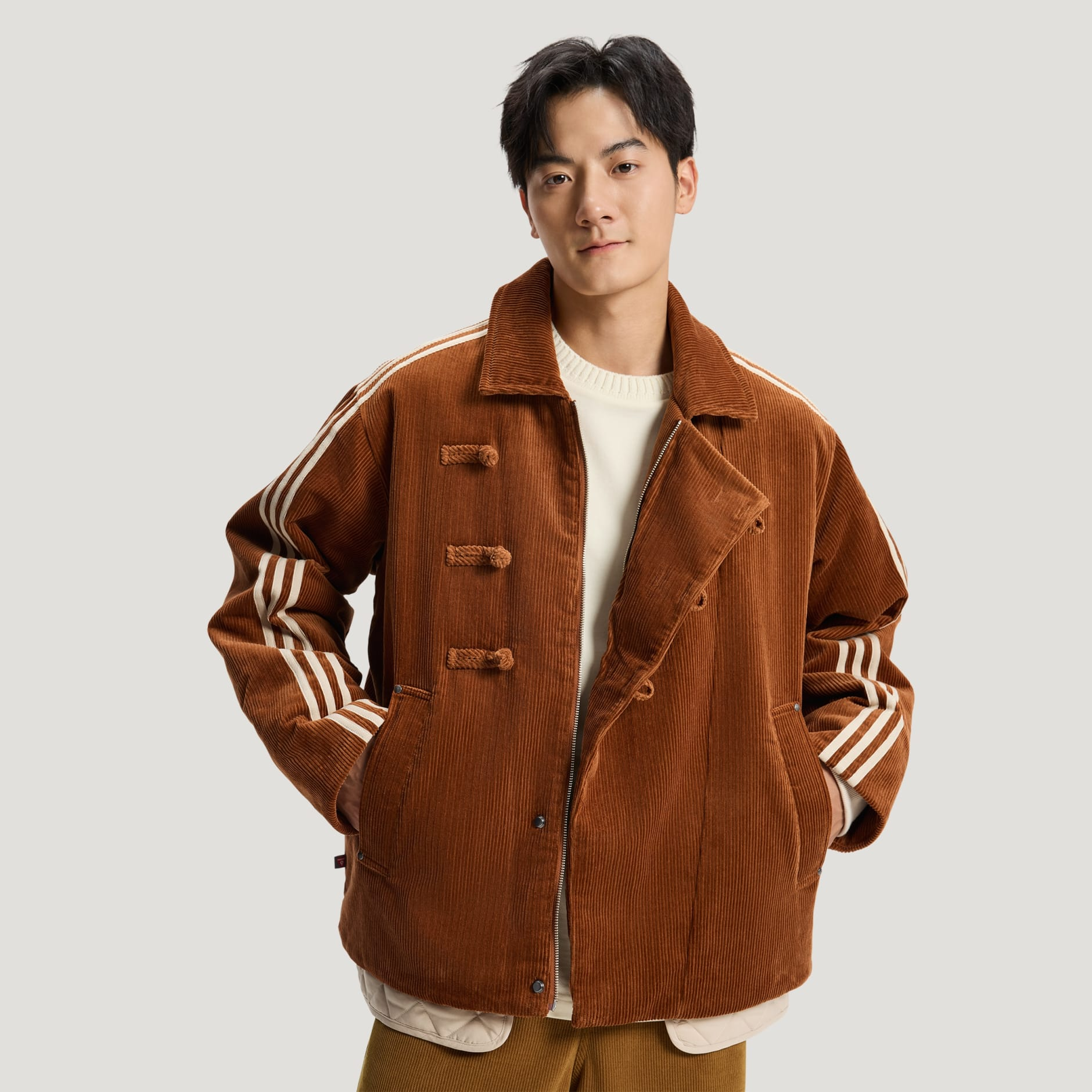 Alternative view of Áo Khoác Adidas New Year Pad Corduroy 'Copper' KQ5135