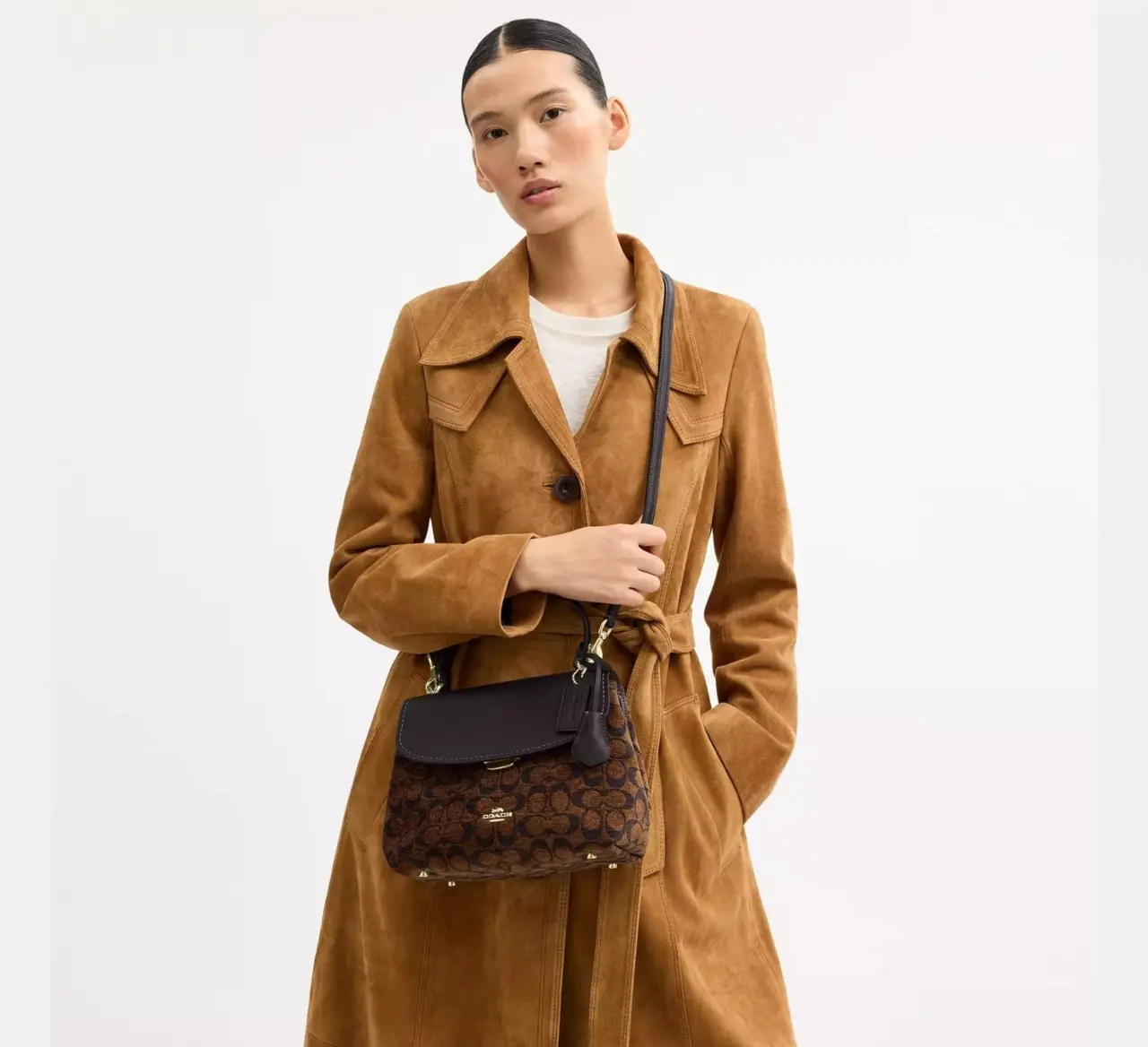 Alternative view of Túi Coach Emory Top Handle Bag ‘Truffle’ CDB08-IMA7U