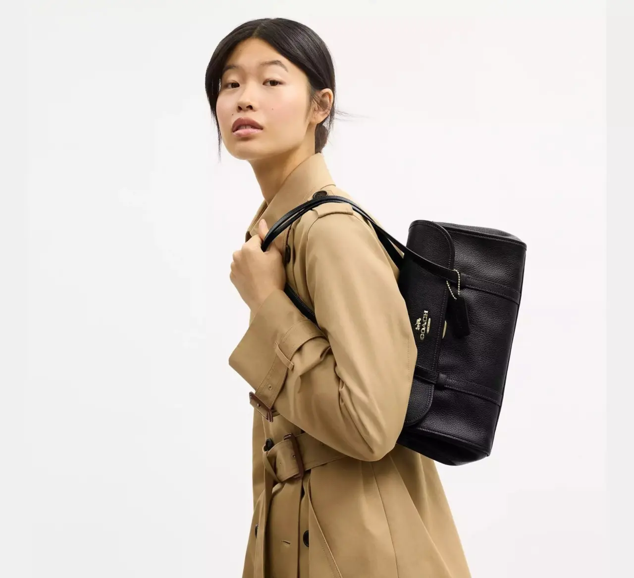 Alternative view of Túi Coach Bridget Flap Shoulder Bag ‘Black’ CDB04-IMBLK