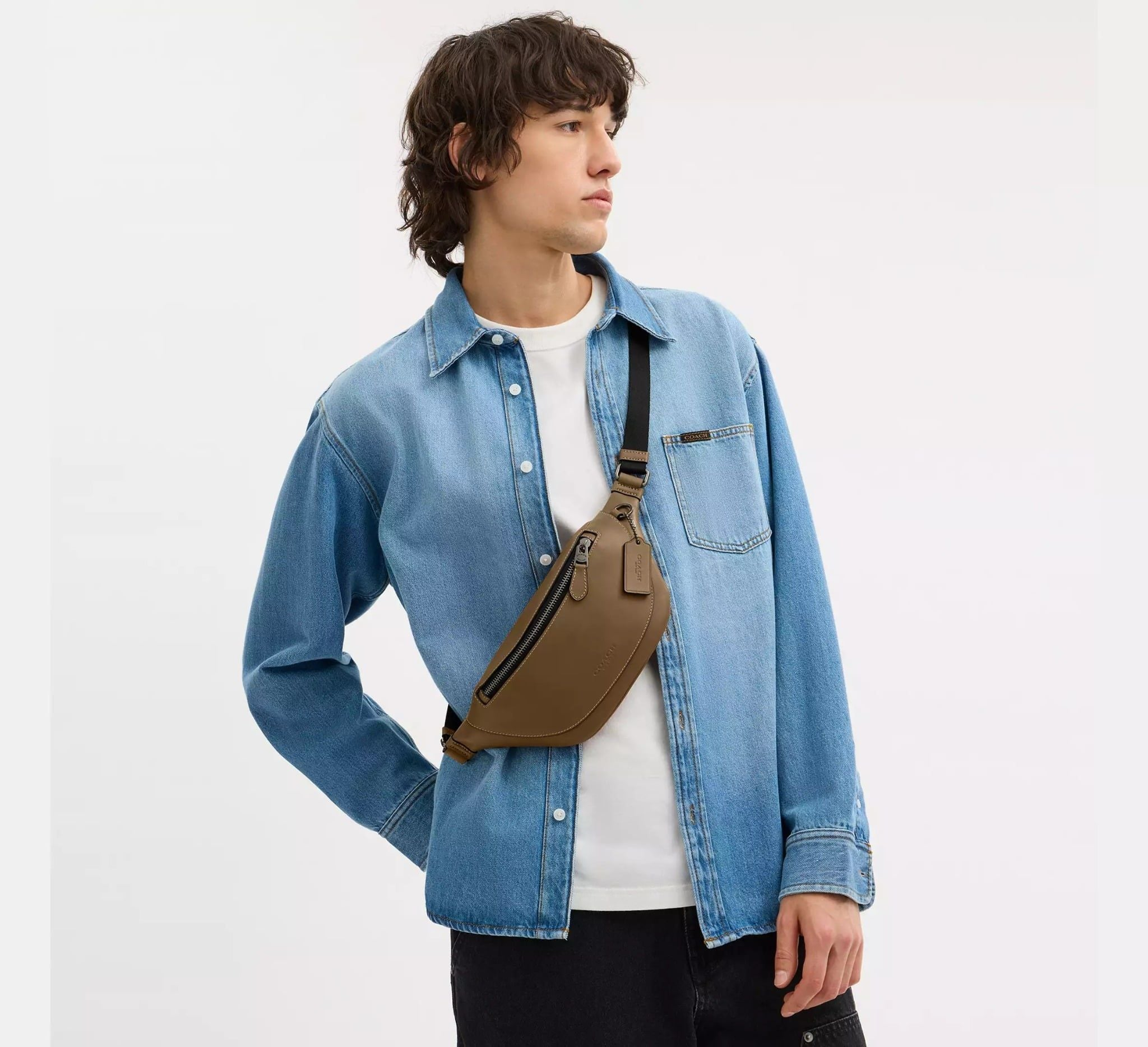 Alternative view of Túi Coach Warren Mini Belt Bag ‘Gunmetal’ CBI29-QBGRN