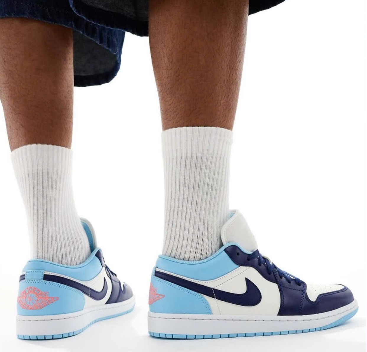 Alternative view of Giày Nike Air Jordan 1 Low 'Sail Blue Chill' 553558-149