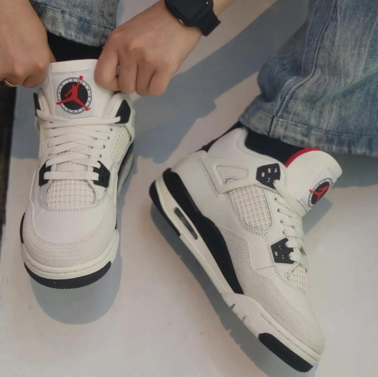 Alternative view of Giày Nike Air Jordan 4 Retro Flight Club 'Sail' IM4026-100