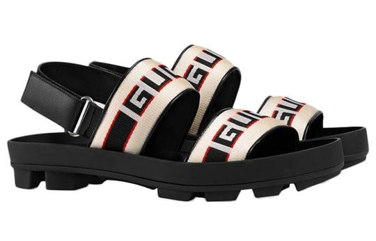 Alternative view of Dép Gucci Jacquard 'Black White' S523769-HJP10-9575