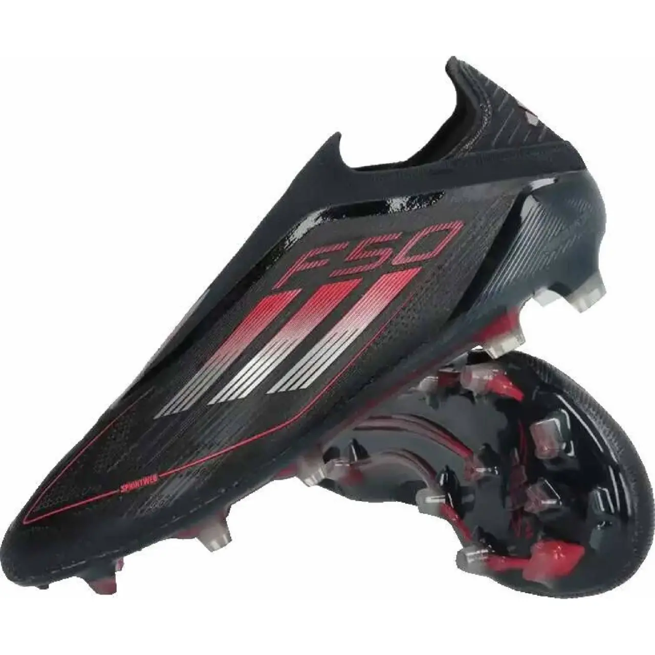 Alternative view of Giày Adidas F50 Elite Laceless FG 'Core Black Iron' IE1215
