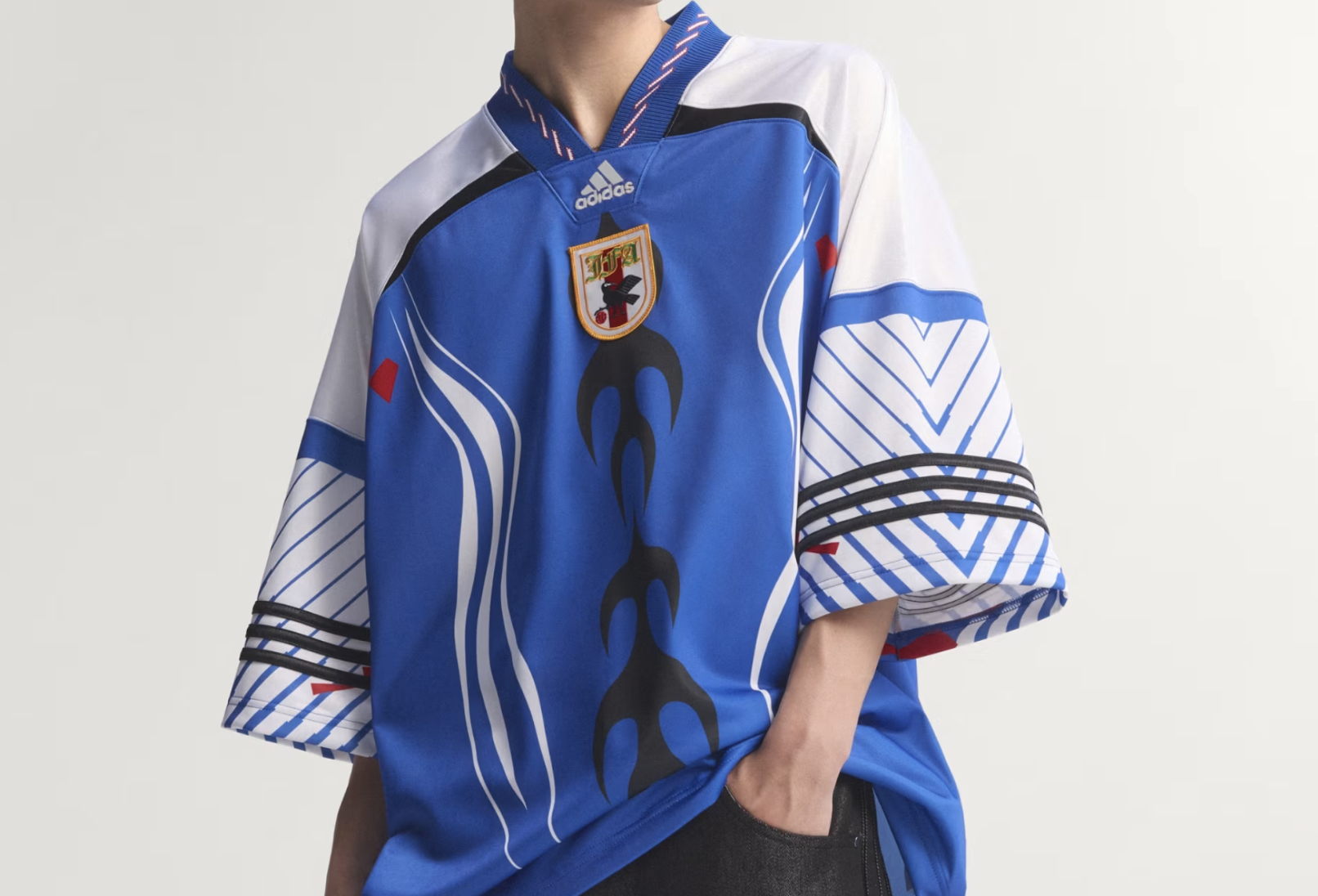 Alternative view of Áo Adidas Bringback Remixed Japan Jersey 'Power Blue' KD5984
