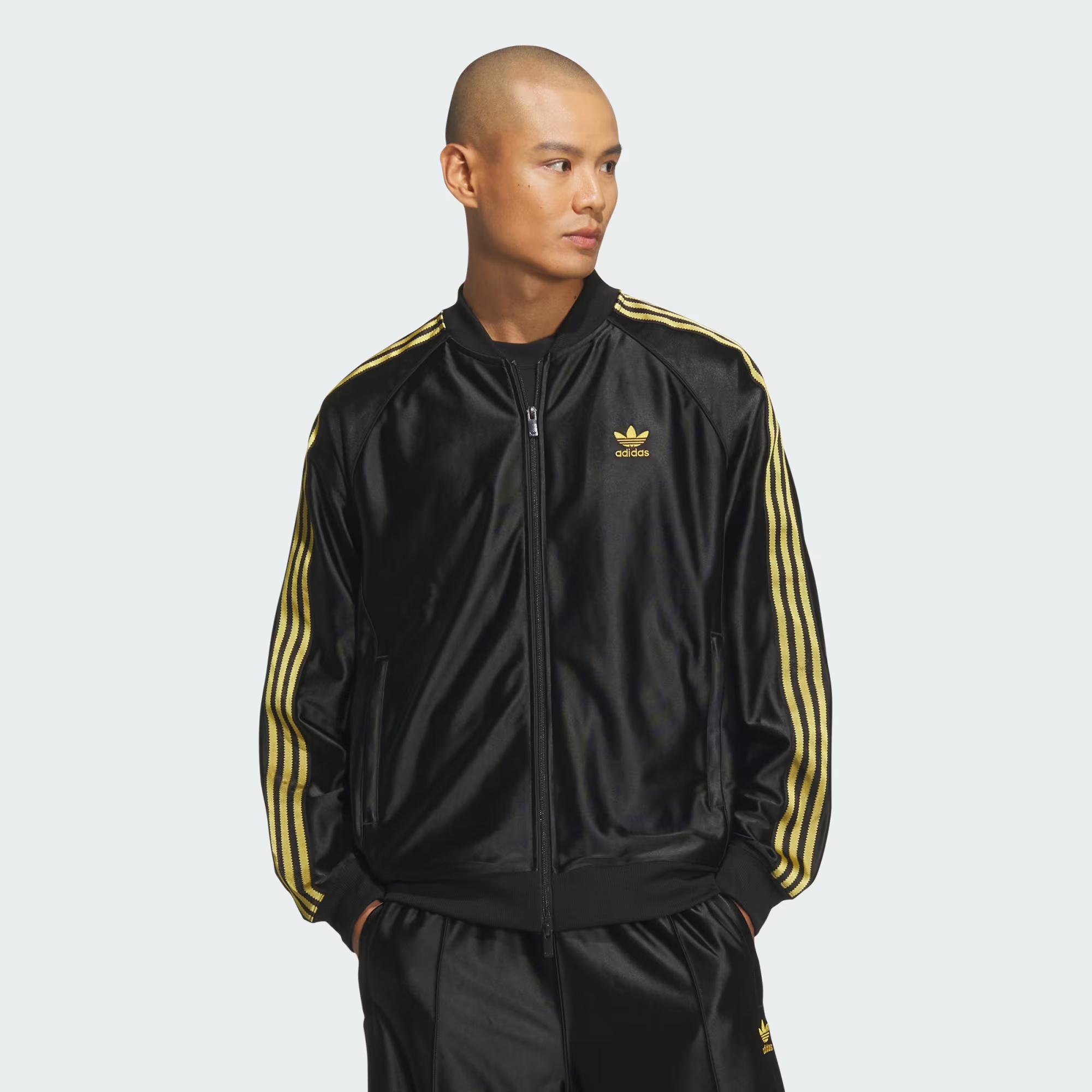 Alternative view of Áo Adidas Track Top SST 'Black Gold' JW1850