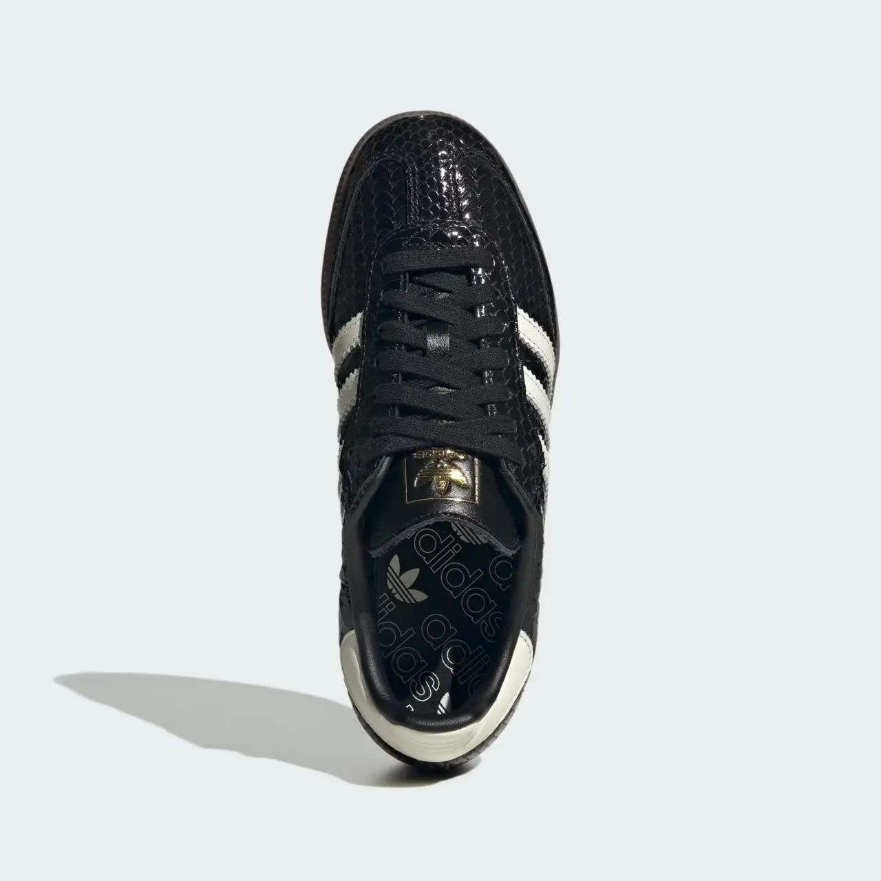 Alternative view of Giày Adidas Samba Patent Snakeskin 'Black Off White' IH9015