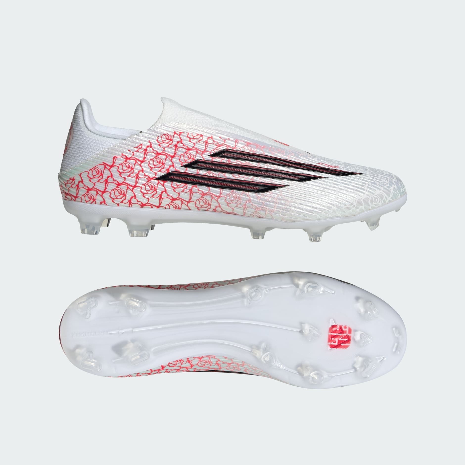 Alternative view of Giày Adidas F50 League Laceless FG/MG 'White Black Lucid Red' KJ3781