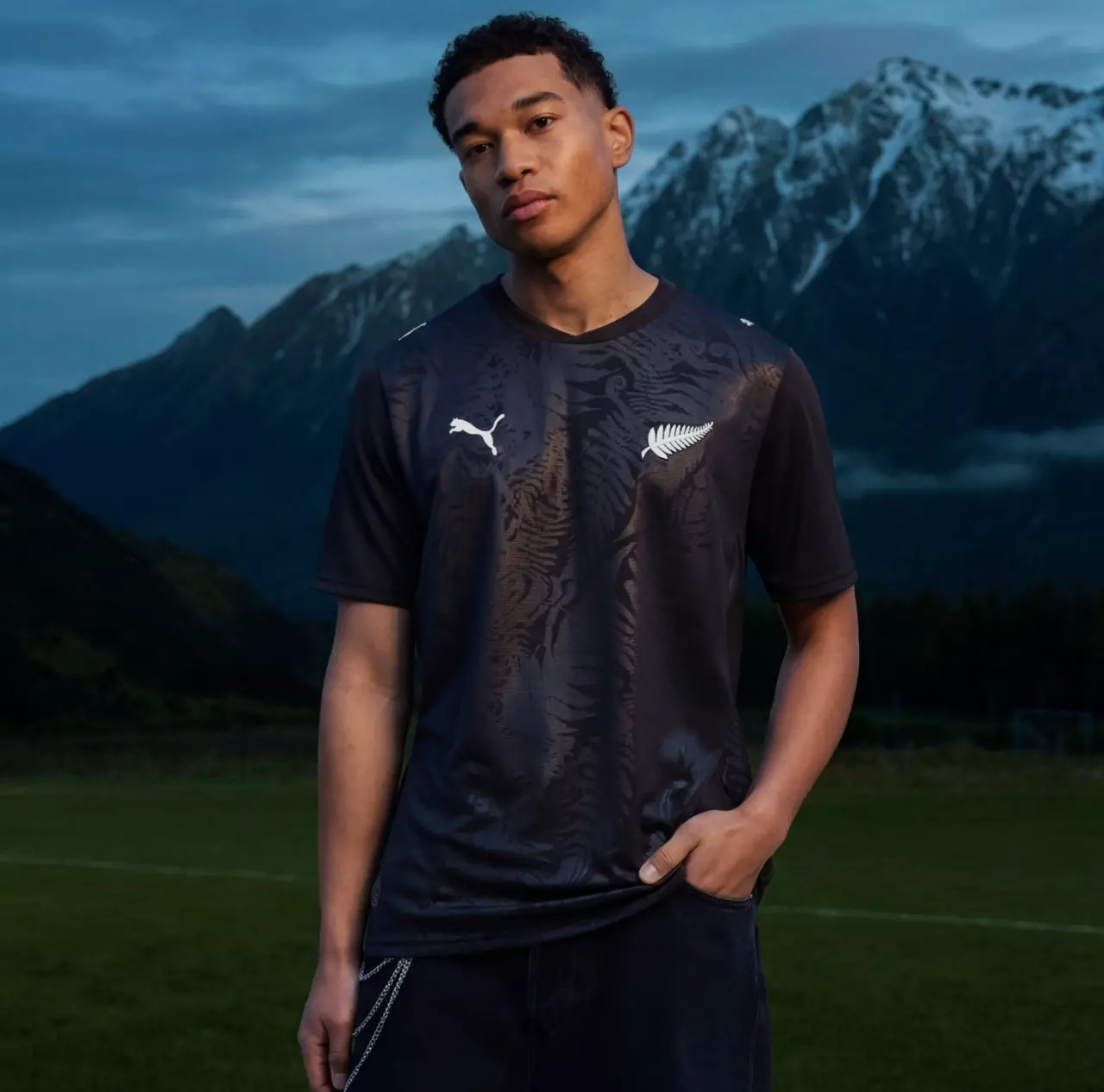 Alternative view of Áo Puma New Zealand 2026 Home Soccer ‘Black’ 783262-01