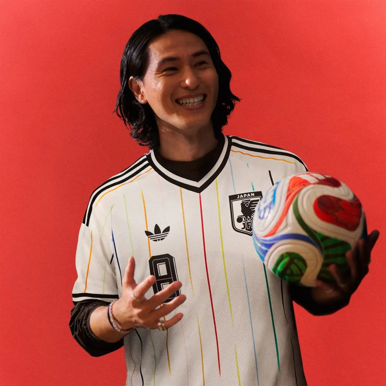 Alternative view of Áo Adidas Japan 26 Away Authentic Jersey 'White' KD3348