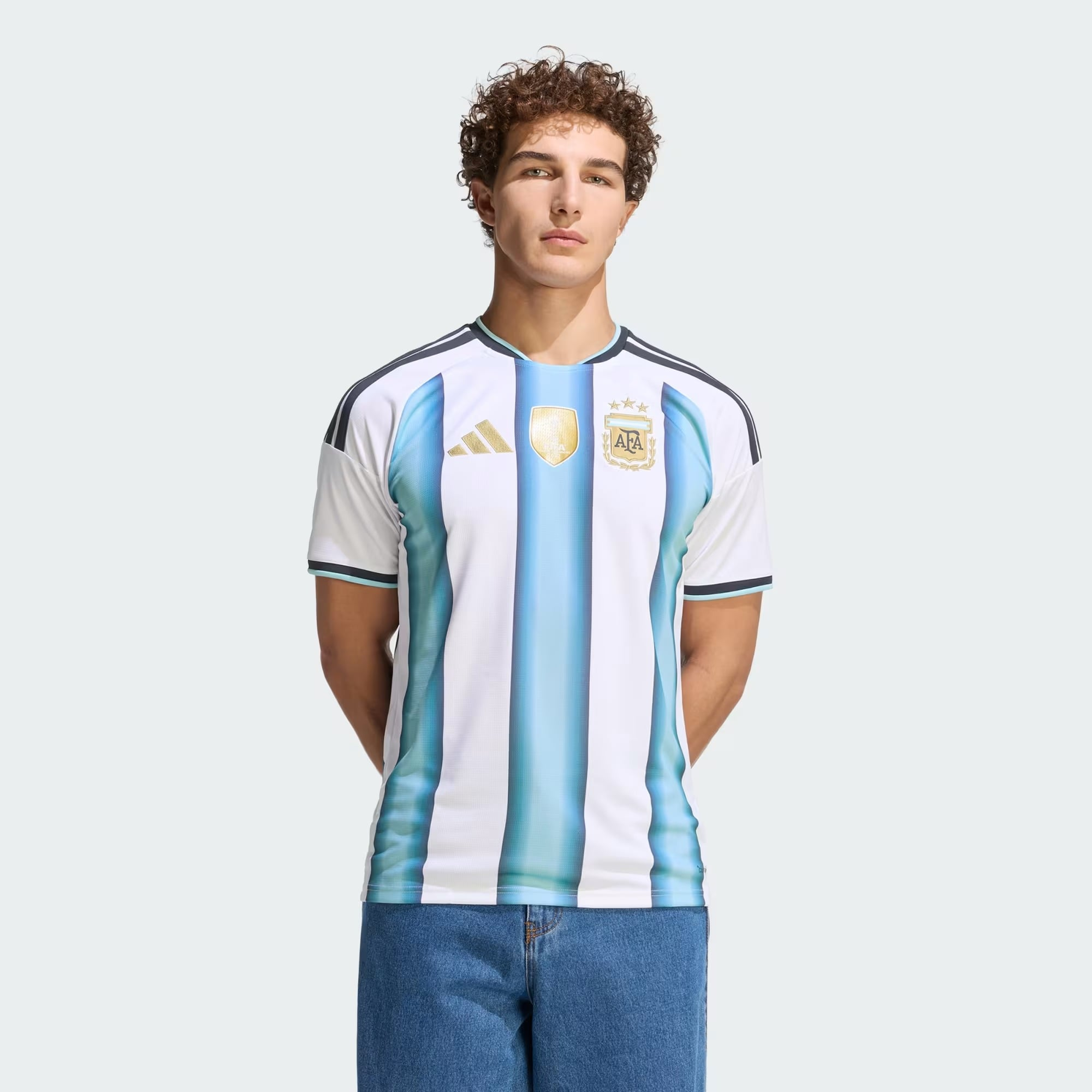 Áo Adidas Argentina 26 Home Jersey 'Blue Light Blue' JM8396 - Ảnh 3