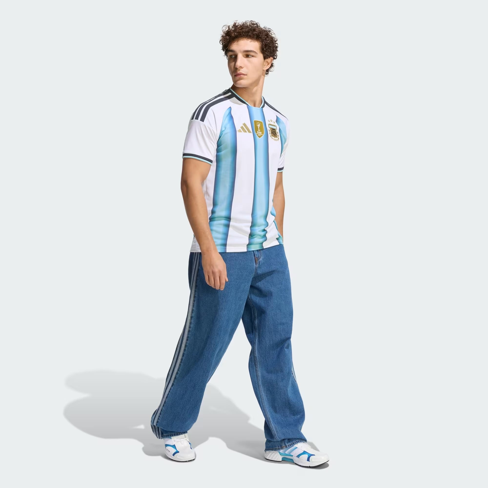Áo Adidas Argentina 26 Home Jersey 'Blue Light Blue' JM8396 - Ảnh 4