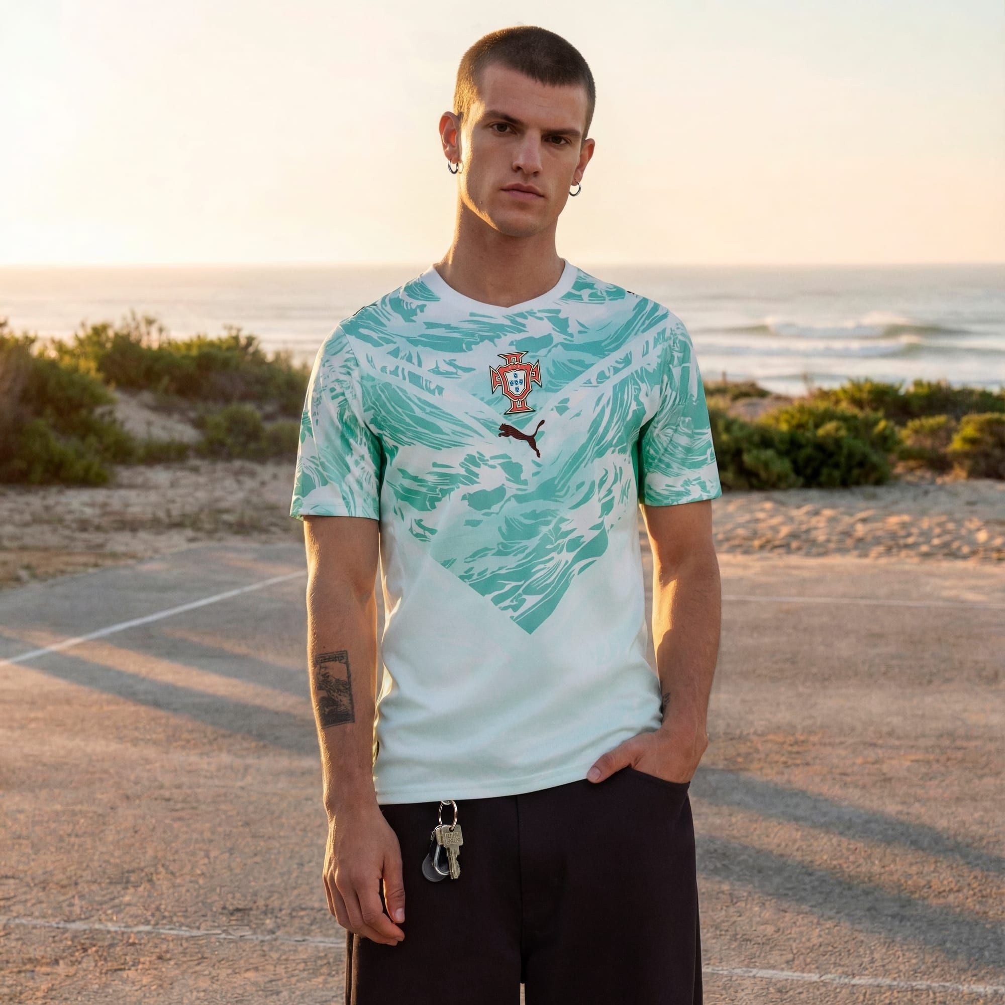 Alternative view of Áo Puma Portugal 2026 Away Jersey 'White-Green' 783288-02