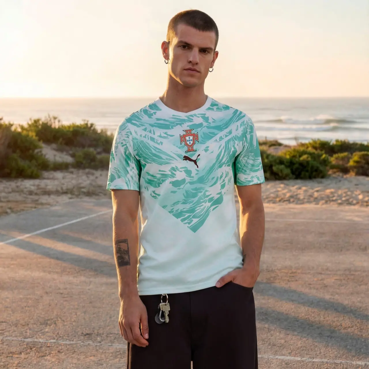 Alternative view of Áo Puma Portugal 2026 Away Jersey 'White-Green' 783288-02