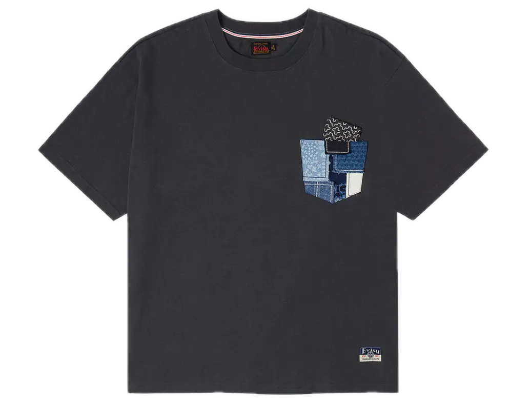 Áo Evisu Sashiko Daicock 'Charcoal' 2EAHTM5TS1169RXCT