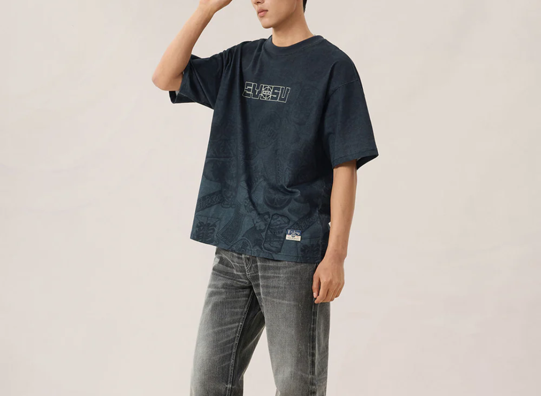 Alternative view of Áo Evisu Signature Graphic 'Black' 2ESHTM6TS1076RXCT