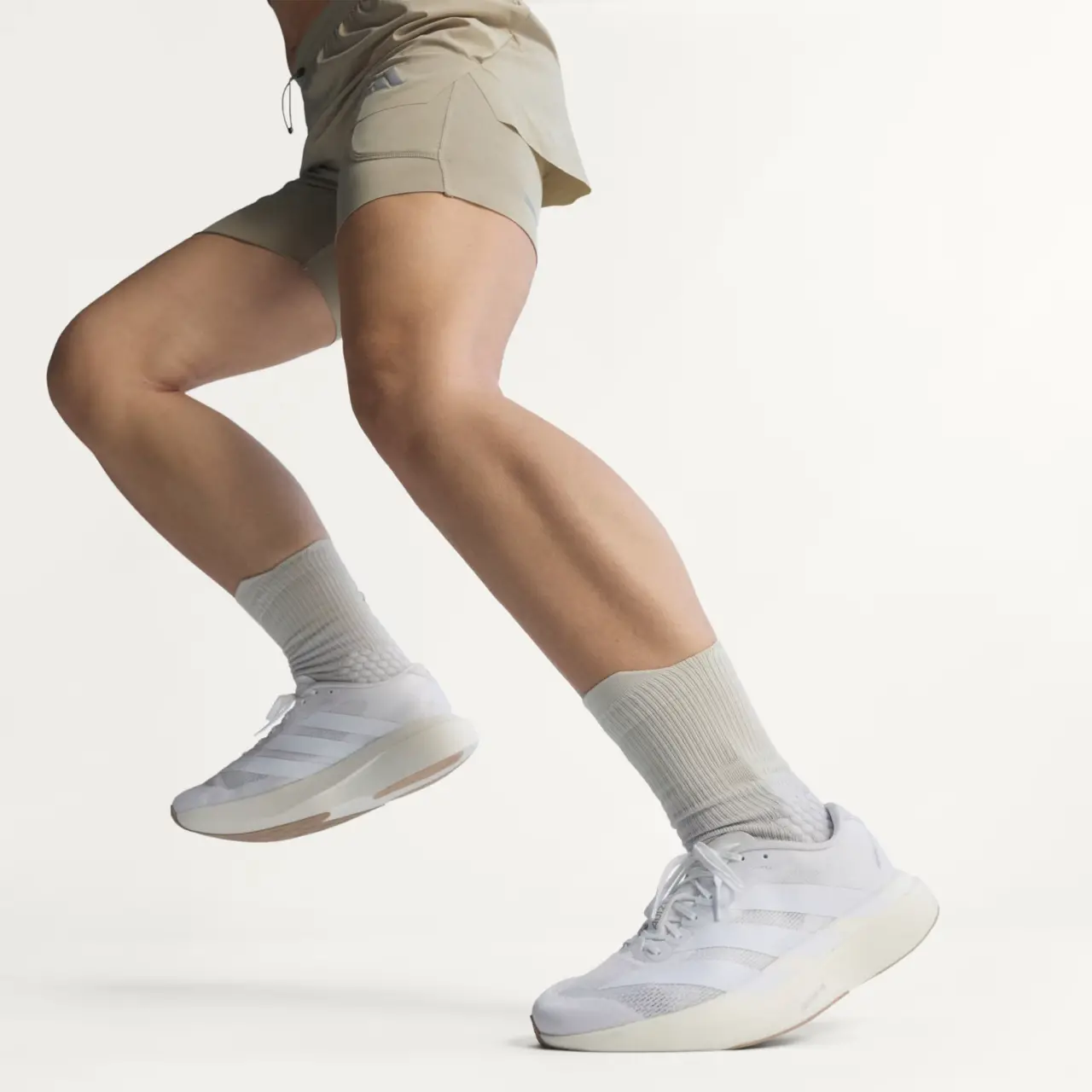 Alternative view of Giày Adidas Adizero Evo SL 'White Warm Sandstone' KI9440