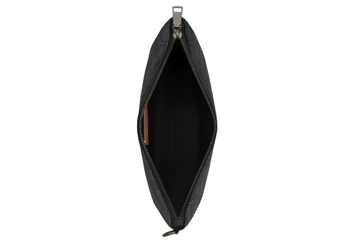 Alternative view of Túi Coach Pouch In Signature Canvas 'Black' CCF32-QBMI5