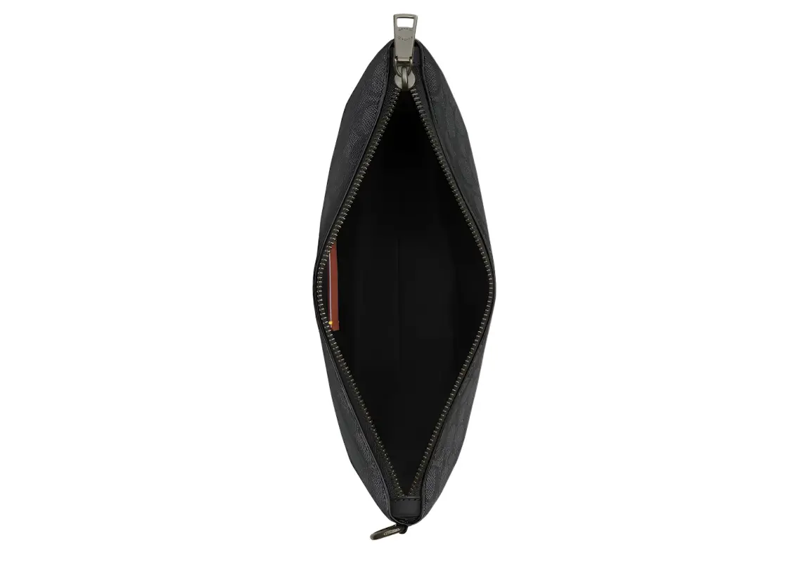 Alternative view of Túi Coach Pouch In Signature Canvas 'Black' CCF32-QBMI5