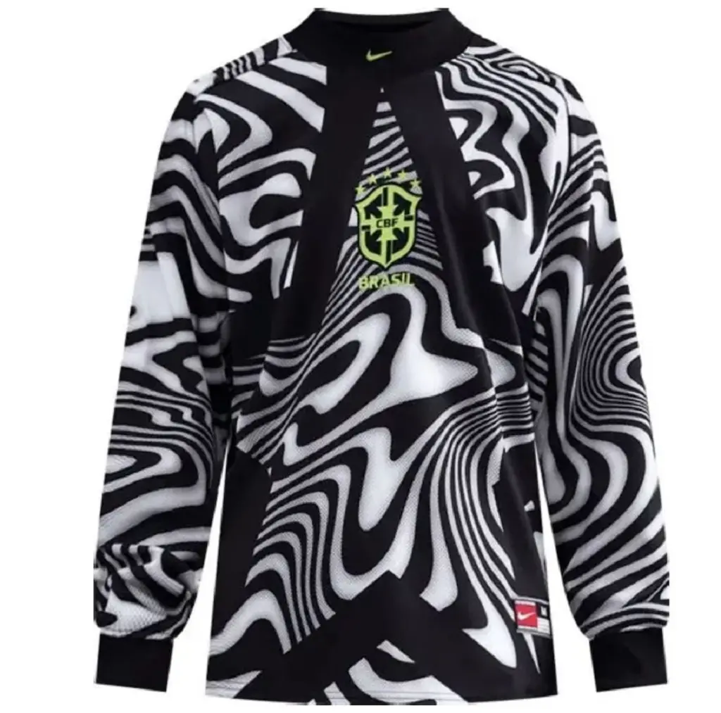 Áo Nike Brazil Goalkeeper Jersey 'Black Volt' IO0795-010