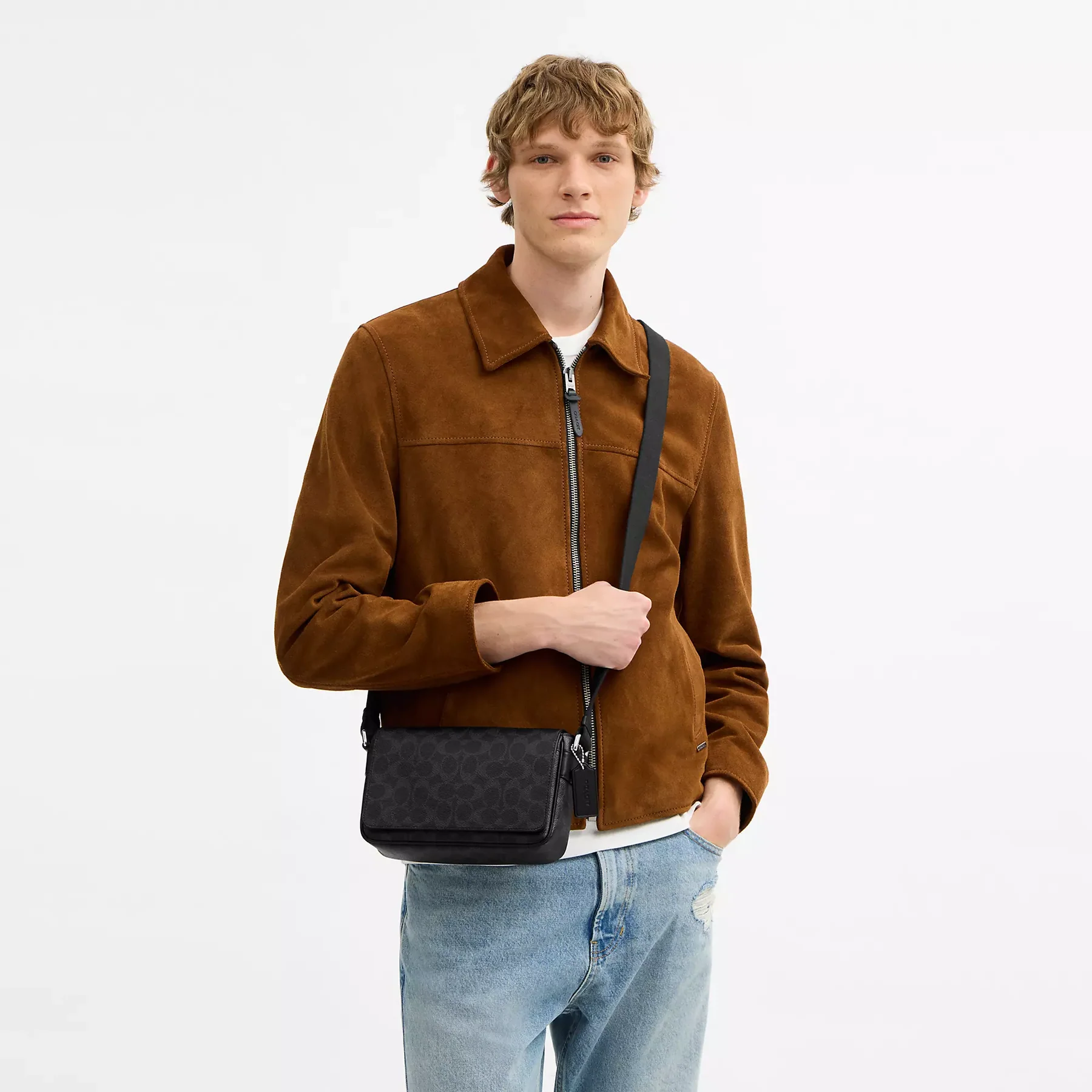 Alternative view of Túi Coach Jack Small Flap Signature Canvas 'Black' CDZ95-SVYZK