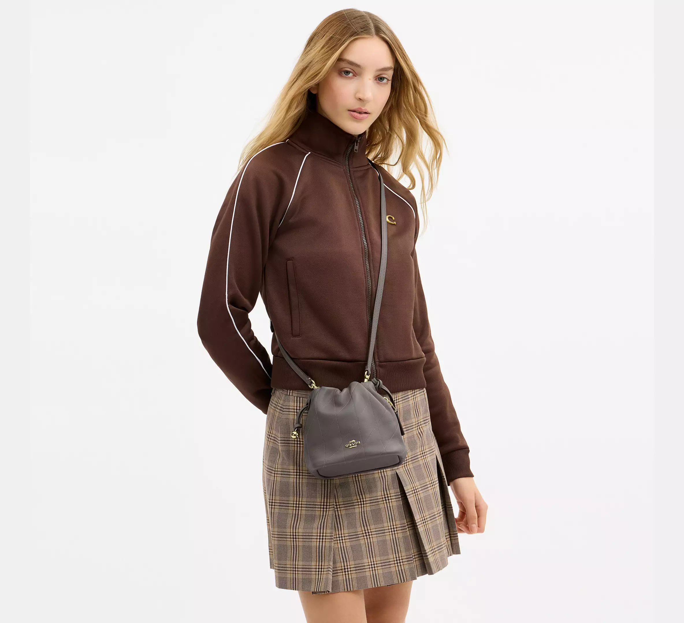 Alternative view of Túi Coach 17 Faye Mini Drawstring Bag With Quilting 'Slate' CDB69-IMSLA