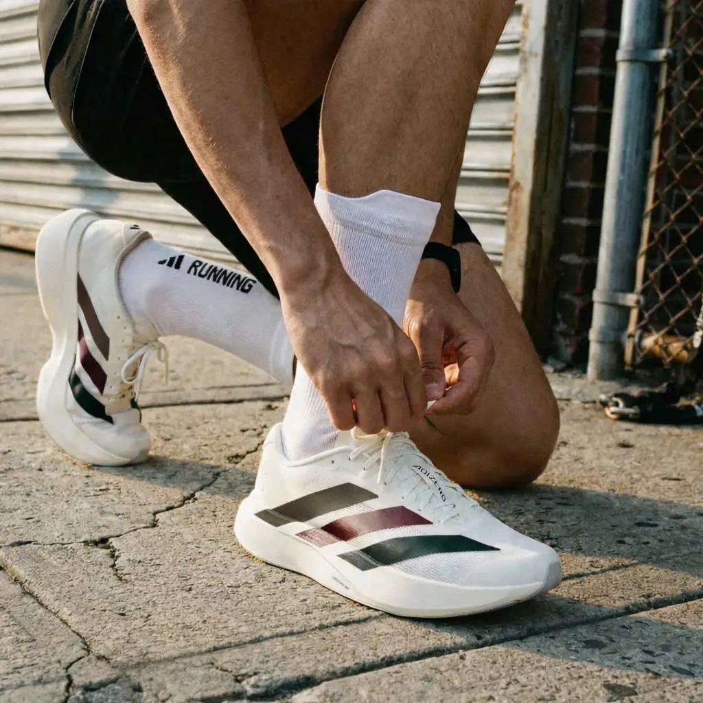 Alternative view of Giày Adidas Adizero Evo SL 'Grey Shadow Olive Maroon' KI9542