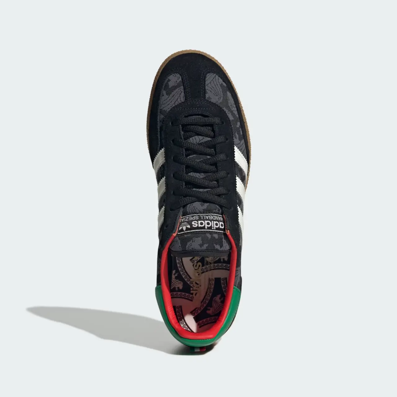 Alternative view of Giày Adidas Handball Spezial 'Black Core White Green' HQ7261