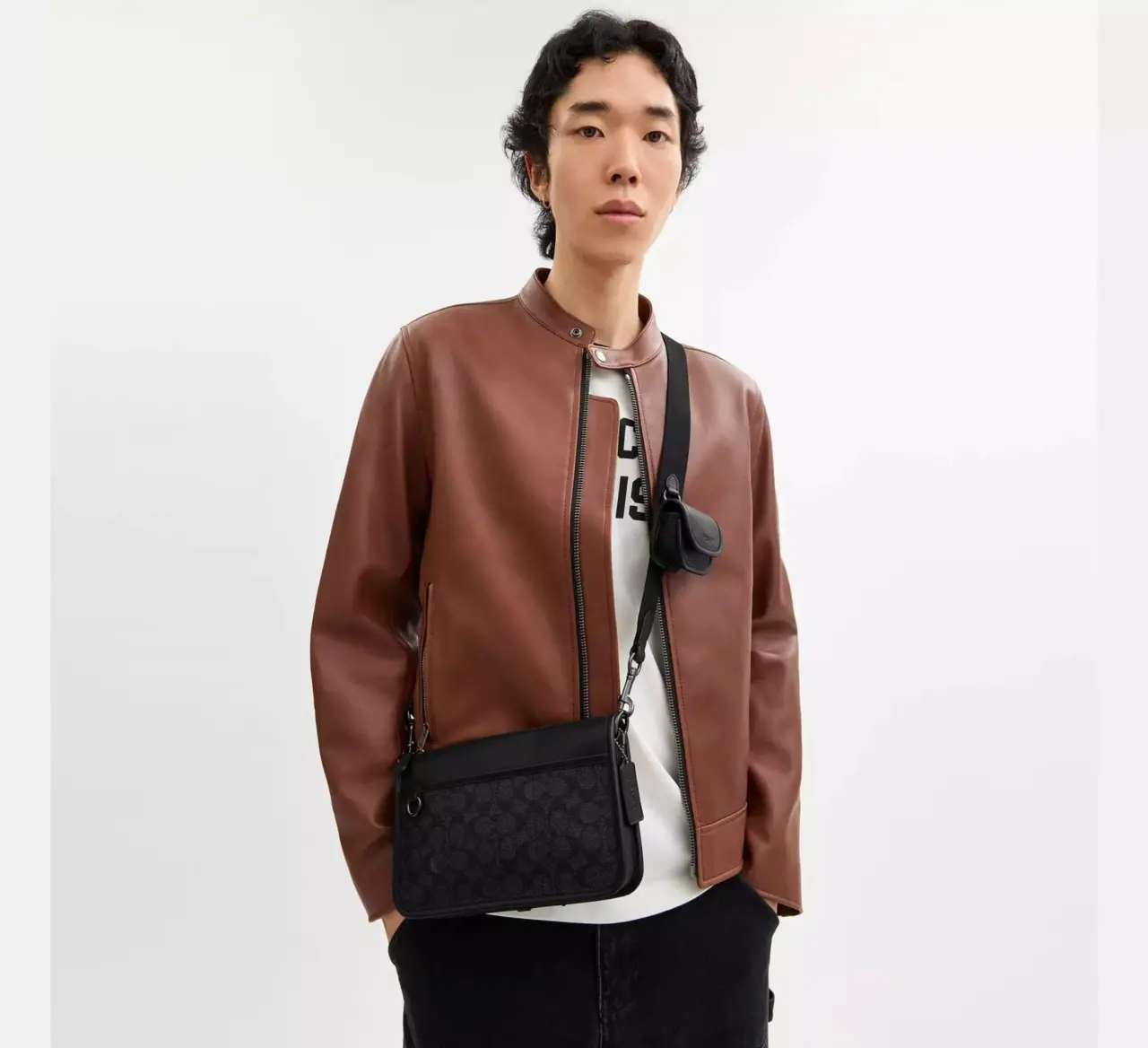 Alternative view of Túi Coach Heritage Convertible Crossbody 'Black' CW373-QBMI5