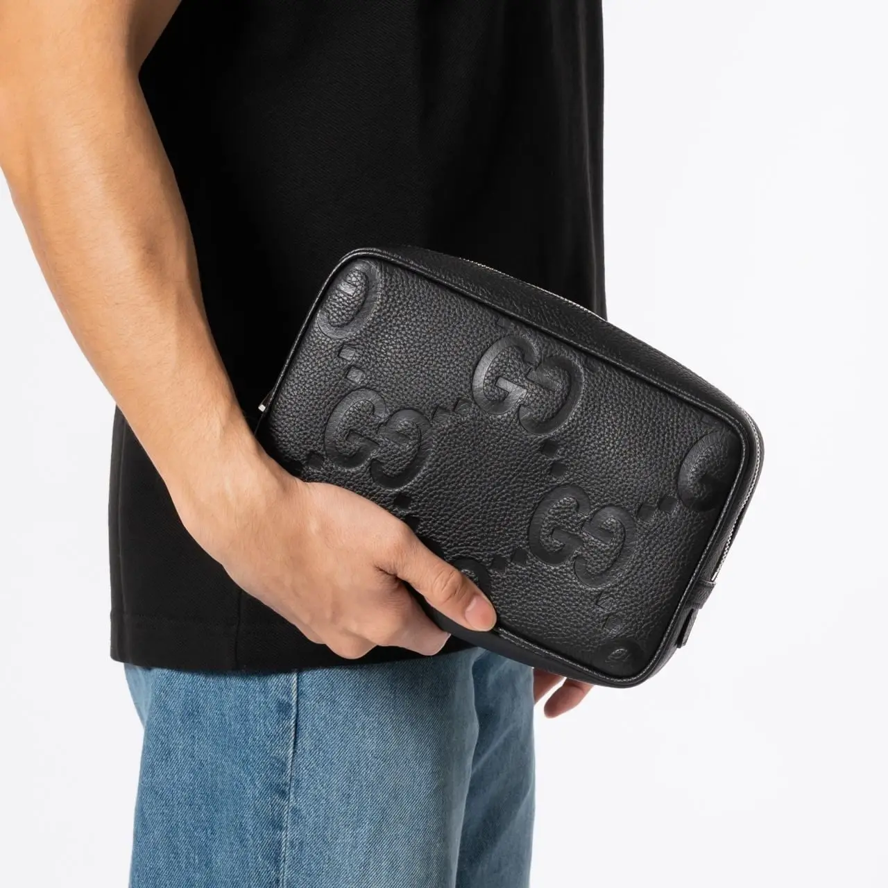 Alternative view of Túi Gucci Jumbo GG Toiletry Case 'Black' 766957-AABY0-1000