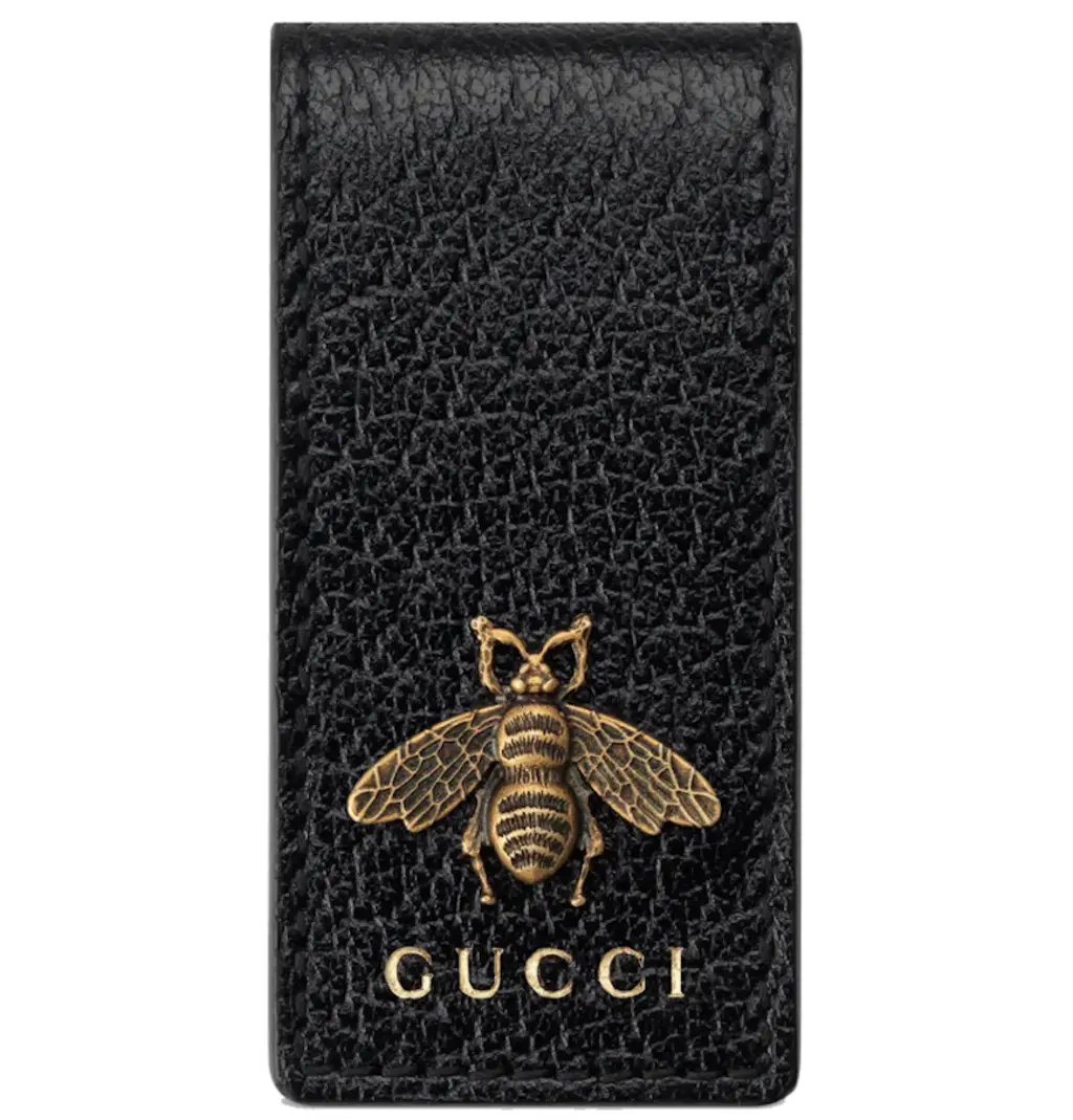 Ví Gucci Animalier Leather Money Clip 'Black' 522914-DJ20T-1000
