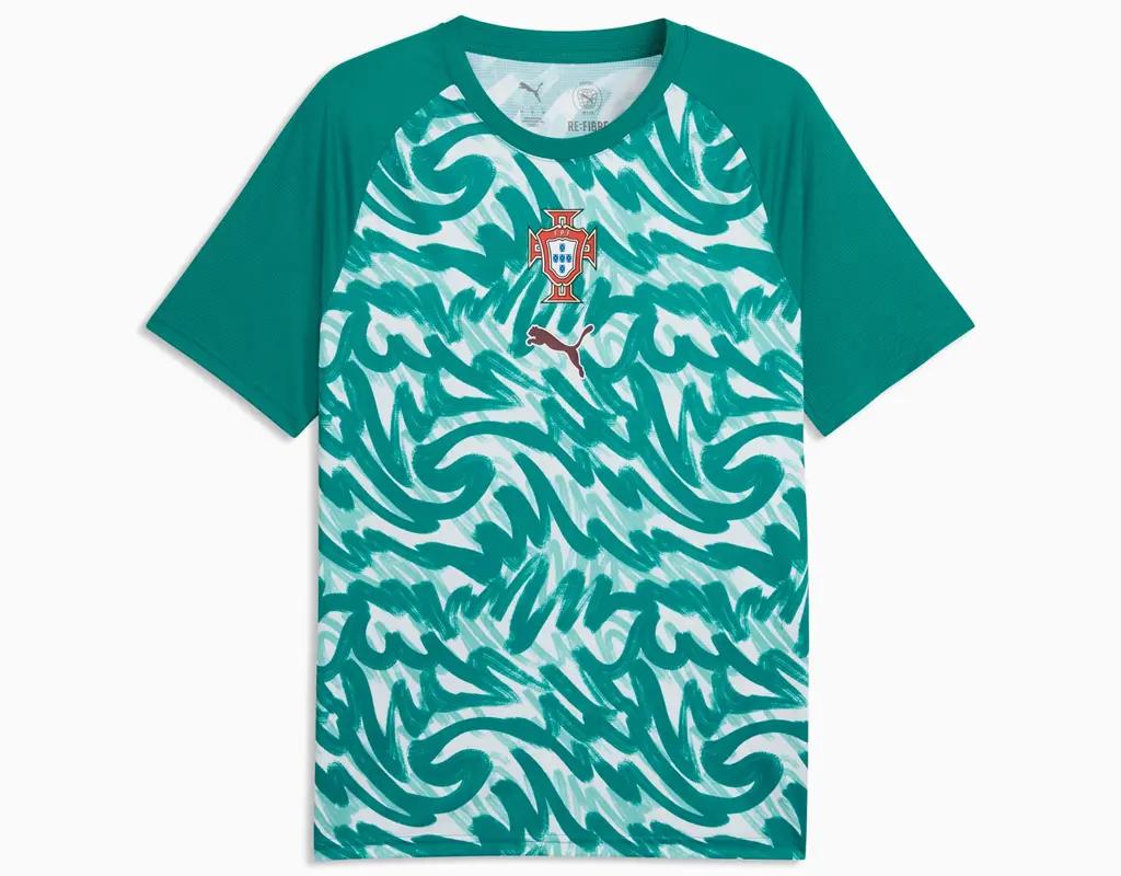 Áo Puma Portugal 2026 Warmup 'Green Lagoon’ 784788-38