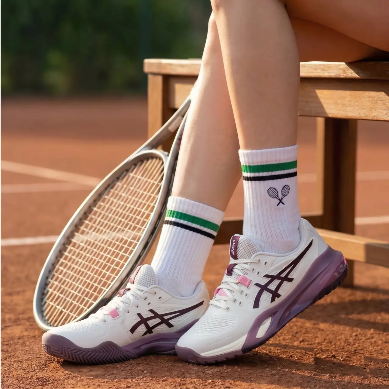 Alternative view of Giày Asics Gel-Resolution X 'Soft Oat' 1042A279-250