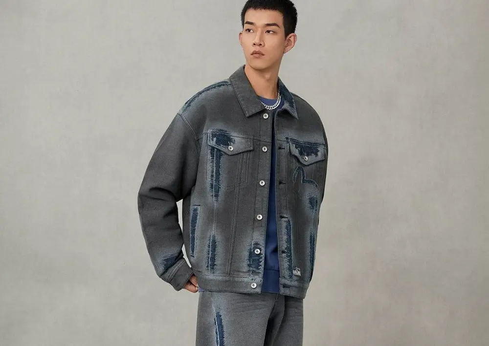 Alternative view of Áo Evisu Distressed Seagull 'Indigo' 2EAHTM5DJ1018RXDQ