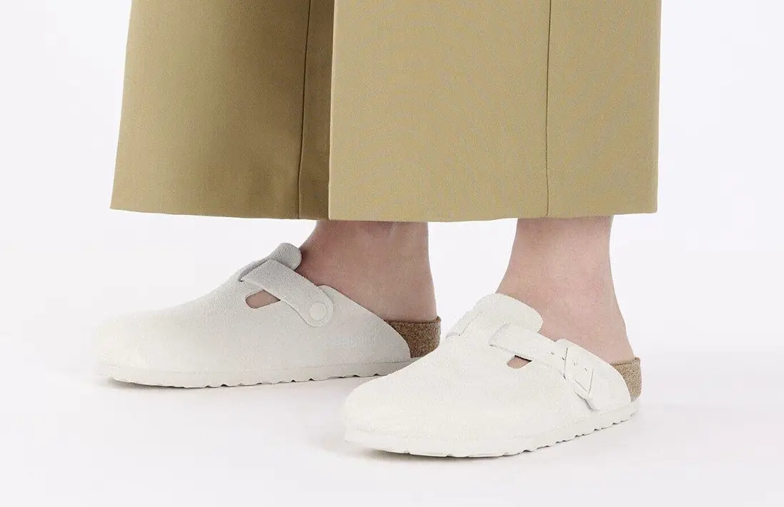Alternative view of Dép Birkenstock Boston Soft Footbed 'White' 1027693