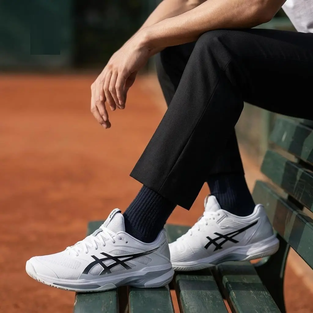 Alternative view of Giày Asics Solution Speed FF 4 'White Black' 1041A532-100