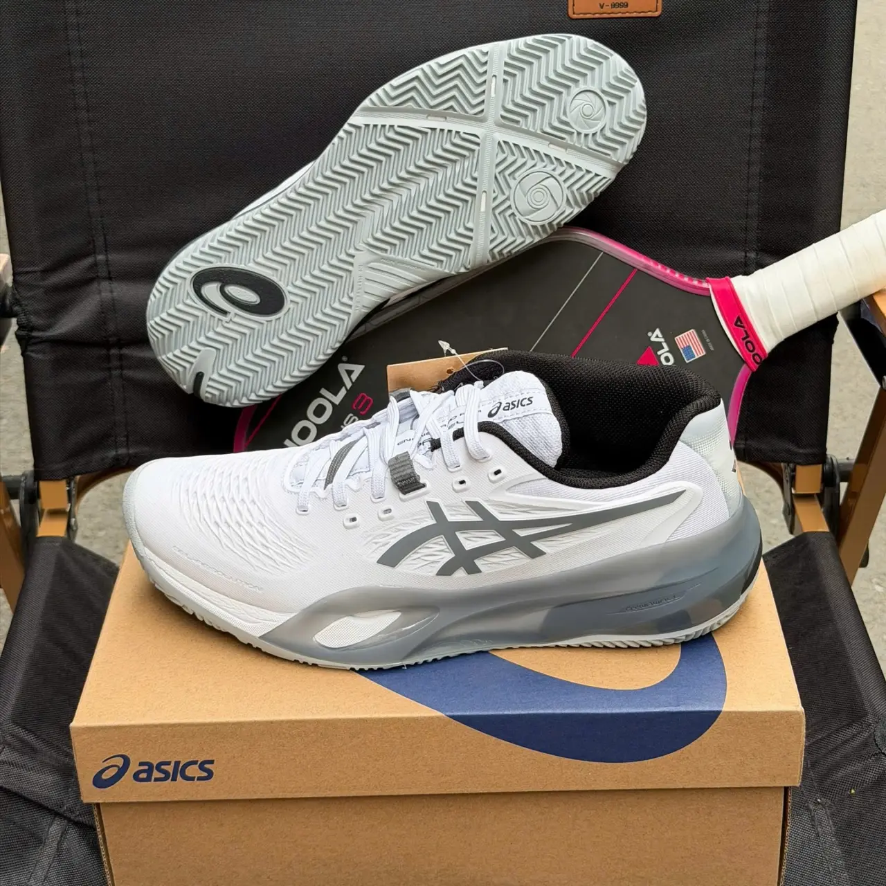 Alternative view of Giày Asics Gel-Resolution X Padel 'Steel Grey' 1041A492-100
