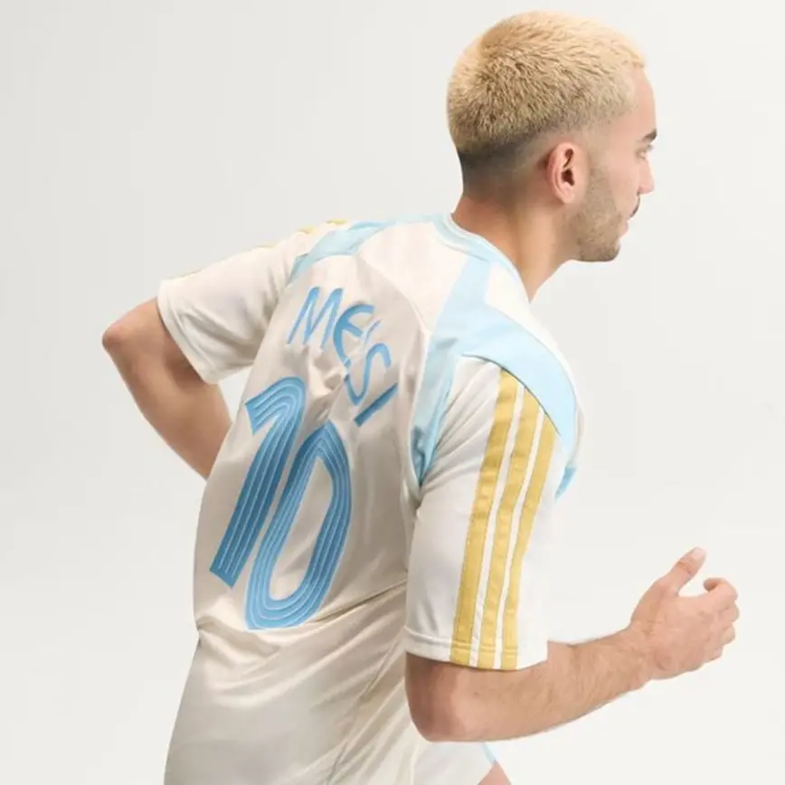 Alternative view of Áo Adidas Messi House Of Tiro 'White Blue' KH0334