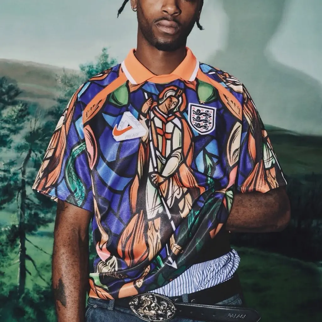 Alternative view of Áo Nike England x Palace Dri-Fit Jersey 'Bright Crimson' IM3198-635