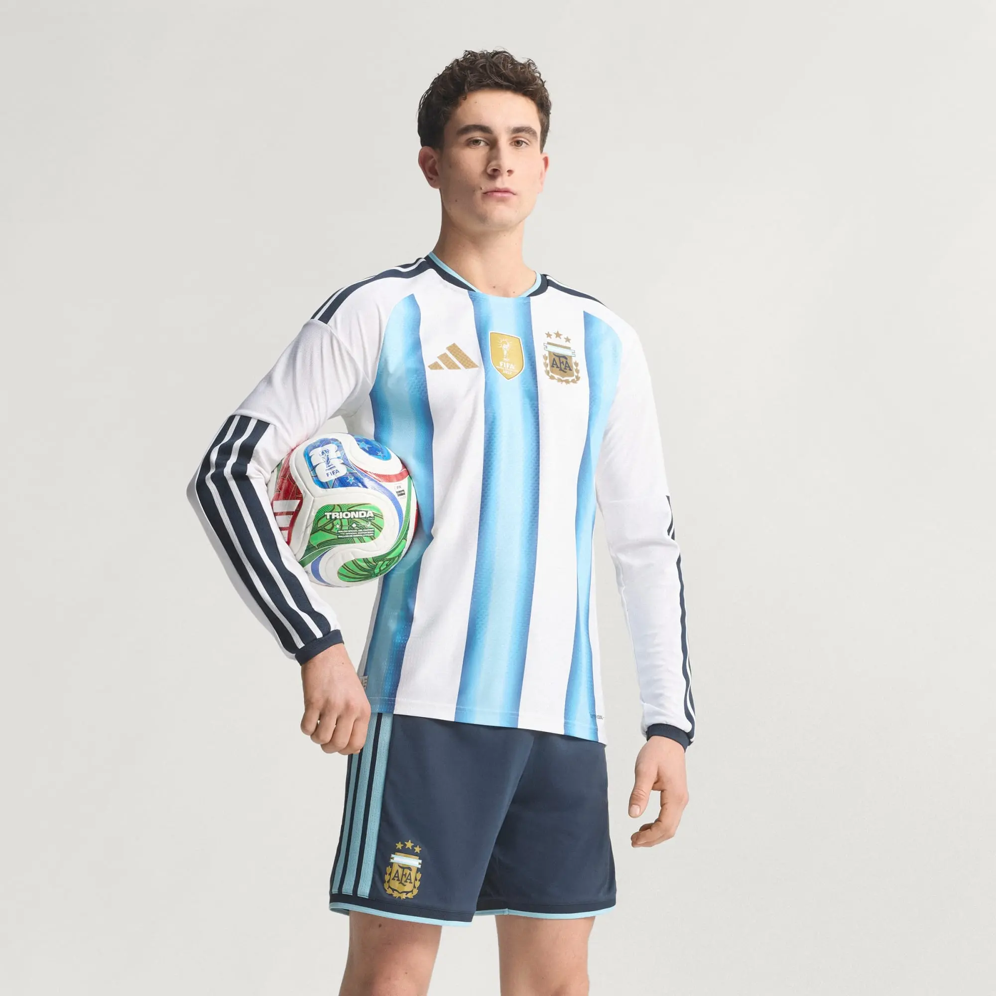 Alternative view of Áo Adidas Argentina 26 Home Long Sleeve Jersey KA8068