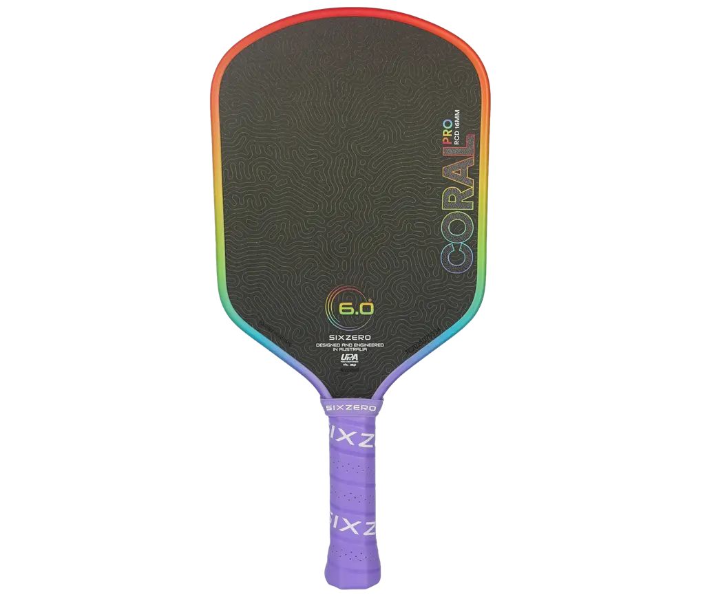 Vợt Pickleball Six Zero Coral Pro 16mm 'Rainbow'