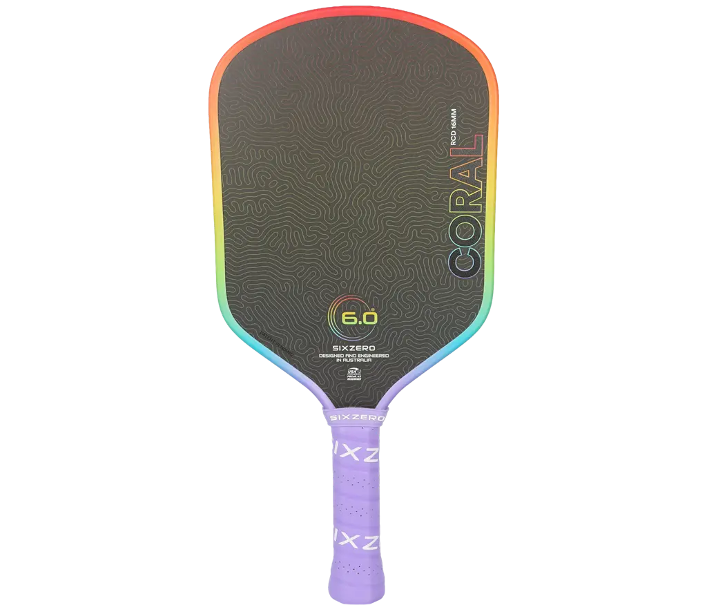 Vợt Pickleball Six Zero Coral Standard 16mm 'Rainbow'